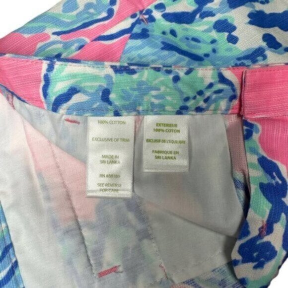 NWT Lilly Pulitzer | Pink & Blue Pout Barefoot Princess Adie Shorts Size 2 - Picture 7 of 12